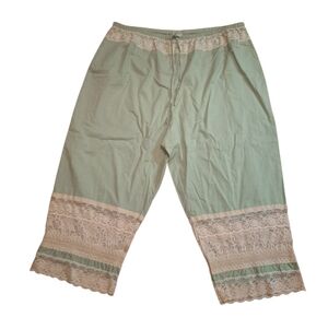 Sleep Sense Cotton Eyelet Ruffled Bloomers Rare Lace Ladies Plus Size 1X Boho